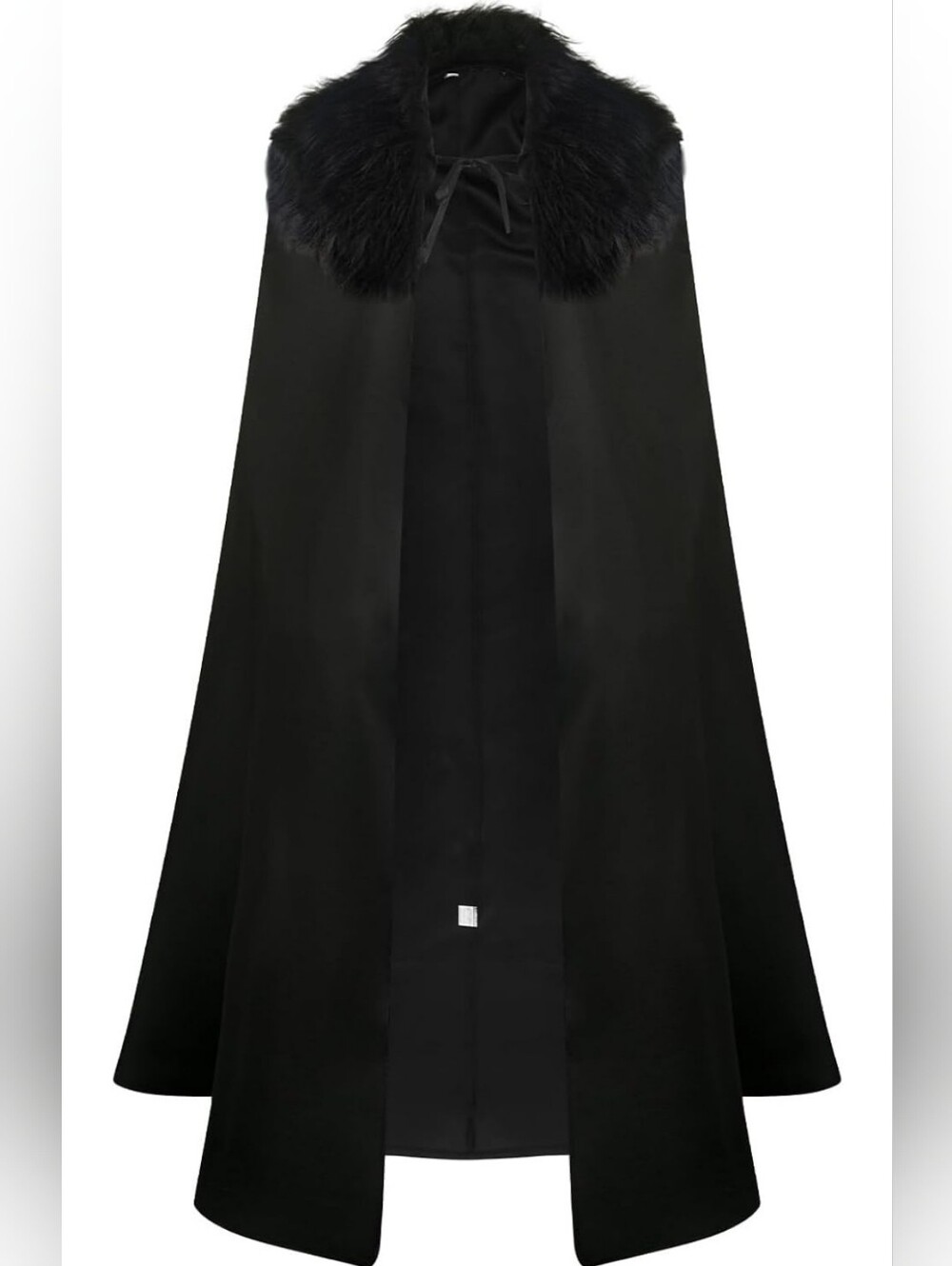 Renaissance Costume Wizard Cloak Cape with Fur Adult Medieval Men Women